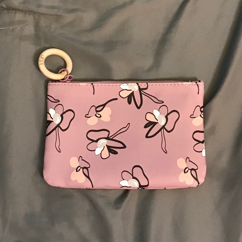 Pink korean flower makeup bag!